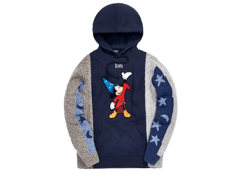 Kith x Disney Adam Combo Knit Hoodie Red/Navy