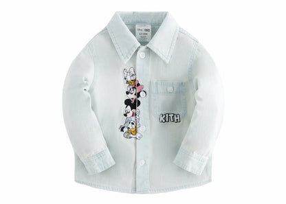 Kith x Disney Baby Mickey & Friends Chambray Apollo Shirt Light Indigo