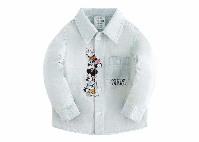 Kith x Disney Baby Mickey & Friends Chambray Apollo Shirt Light Indigo