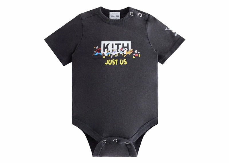 Kith x Disney Baby Mickey & Friends Family Vintage Onesie Black