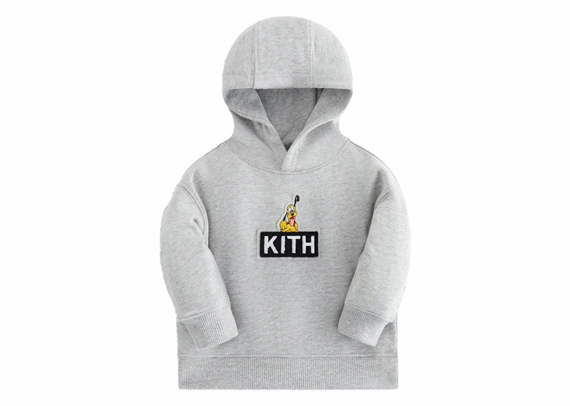 Kith x Disney Baby Mickey & Friends Pluto Classic Logo Hoodie Light Heather Grey