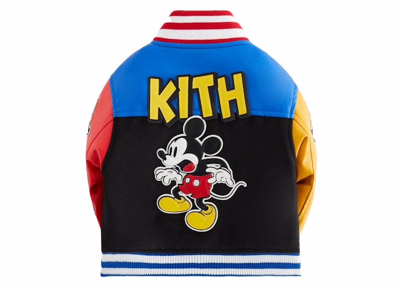 Kith x Disney Baby Mickey & Friends Wool Varsity Jacket Black