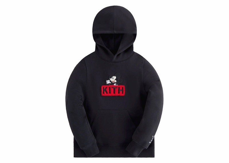 Kith x Disney Kids Mickey & Friends Mickey Classic Logo Hoodie Black