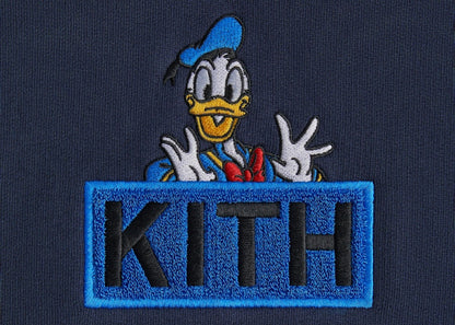 Kith x Disney Mickey & Friends Donald Duck Classic Logo Hoodie Nocturnal