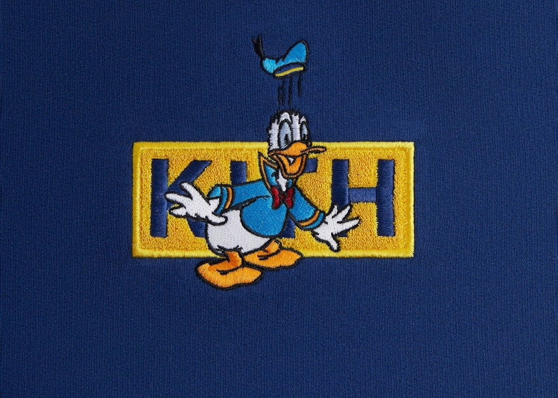 Kith x Disney Mickey & Friends Donald Duck Classic Logo Williams Crewneck Cyanotype