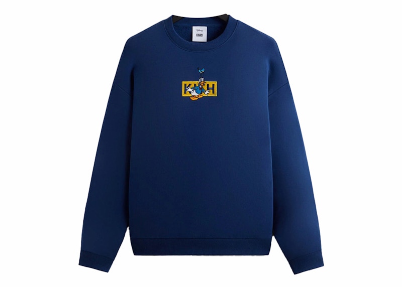 Kith x Disney Mickey & Friends Donald Duck Classic Logo Williams Crewneck Cyanotype