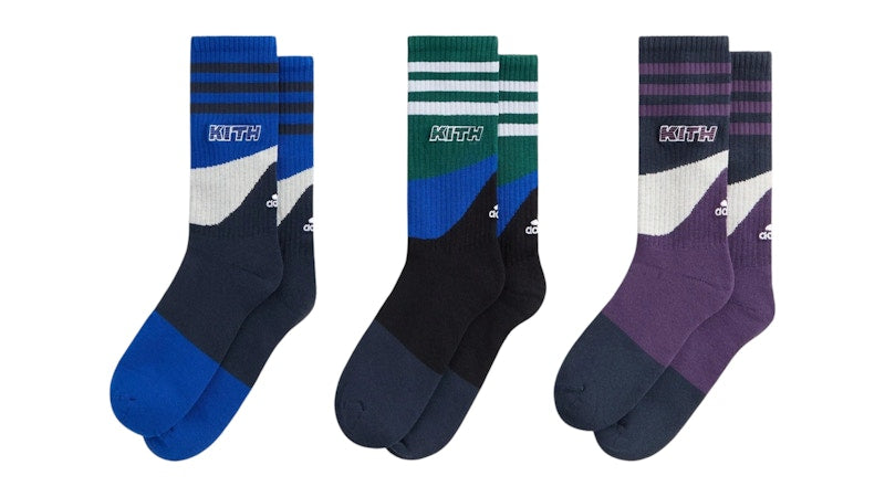 Kith x adidas Football 3-Pack Logo Socks Multi