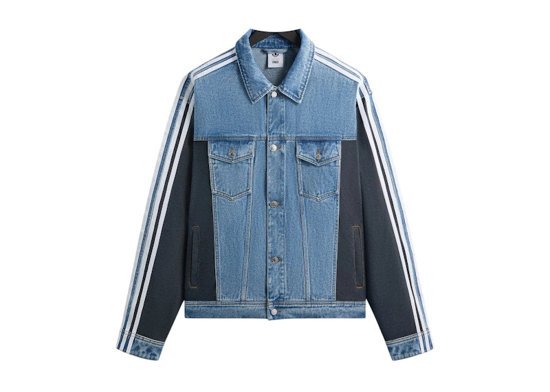 Kith x adidas Football Denim Jacket Blue
