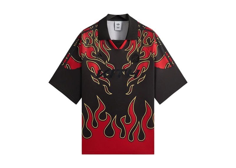 Kith x adidas Football Flame Soccer Jersey Black