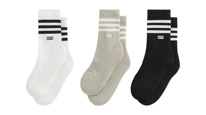Kith x adidas Football Socks (Set of 3) White/Gray/Black