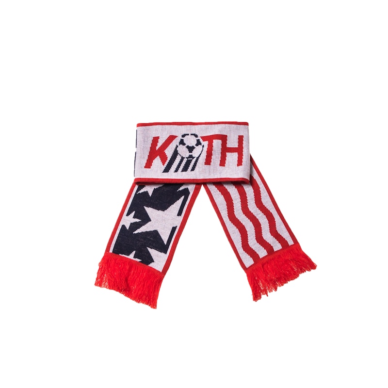 Kith x adidas Soccer Fan Scarf Red/White/Navy