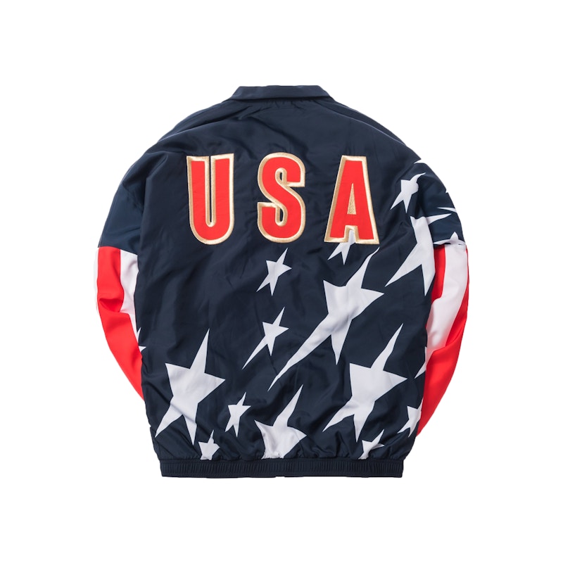 Kith x adidas Soccer USA Windbreaker Navy/Red