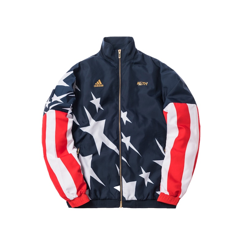 Kith x adidas Soccer USA Windbreaker Navy/Red