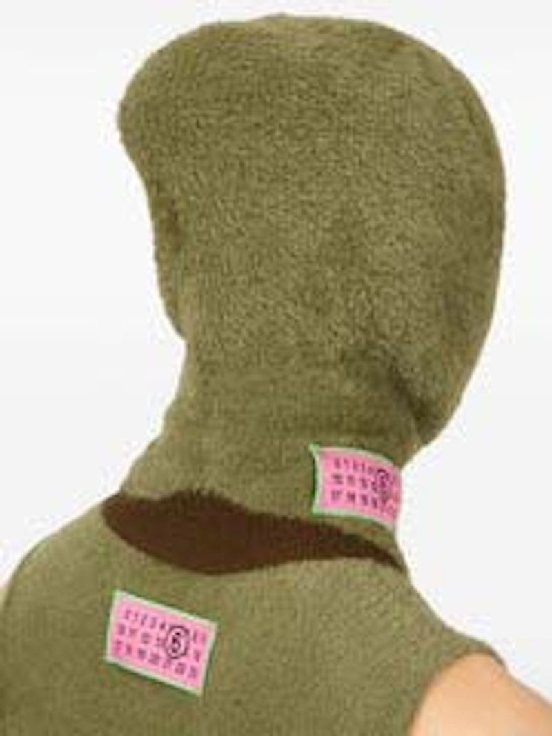 MM6 Wool Blend Balaclava Moss