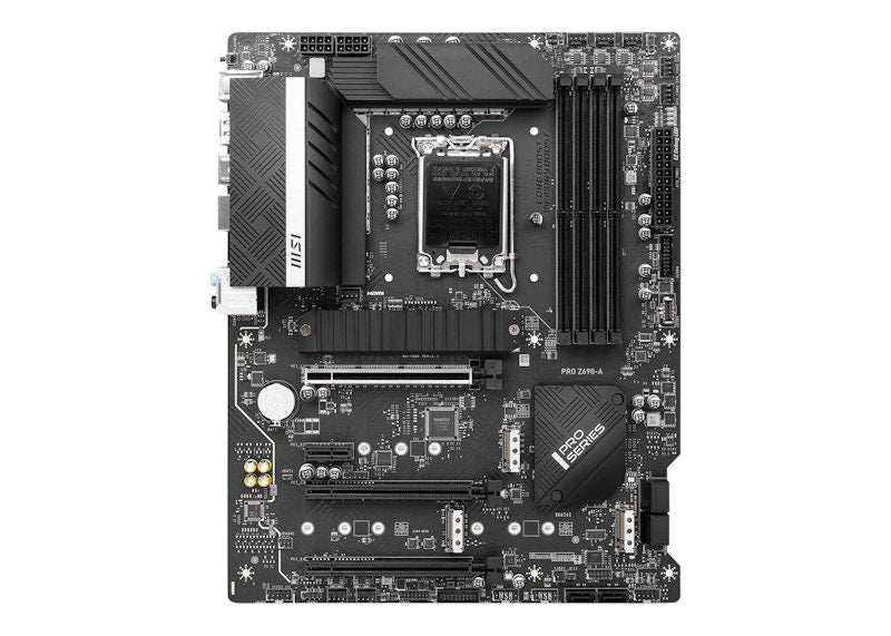 MSI PRO Z690-A DDR5 LGA 1700 Intel Z690 SATA 6Gb/s ATX Intel Motherboard PRO Z690-A Black