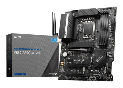 MSI PRO Z690-A WIFI DDR5 LGA 1700 Intel Z690 SATA 6Gb/s ATX Intel Motherboard PRO Z690-A WIFI Black