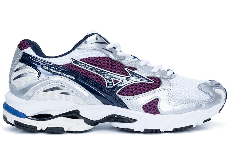 Mizuno Wave Rider 10 White Dark Purple