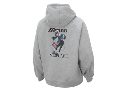 Mizuno x Shoecave Pullover Hoodie Grey Melange