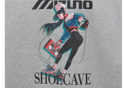 Mizuno x Shoecave Pullover Hoodie Grey Melange