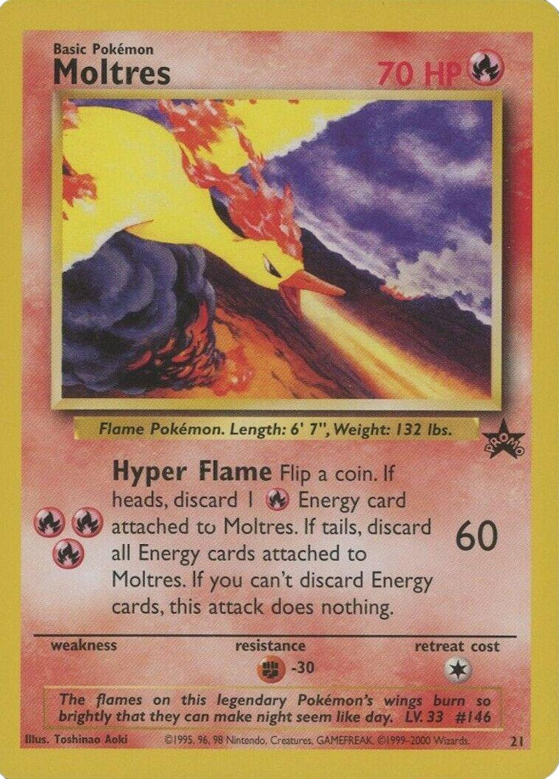 Moltres 2000 Pokemon TCG Promo Black Star #21 (PSA or BGS Graded)