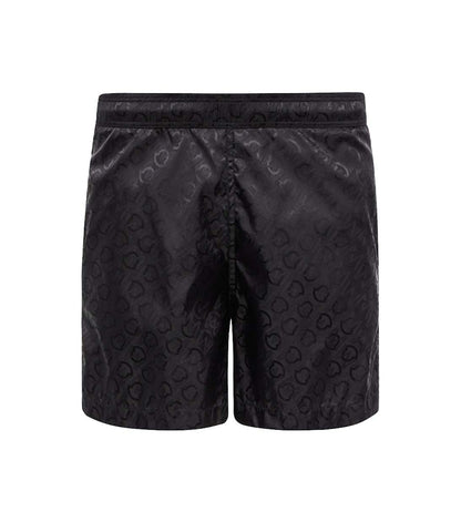 Moncler Allover Logo Swimshort Black