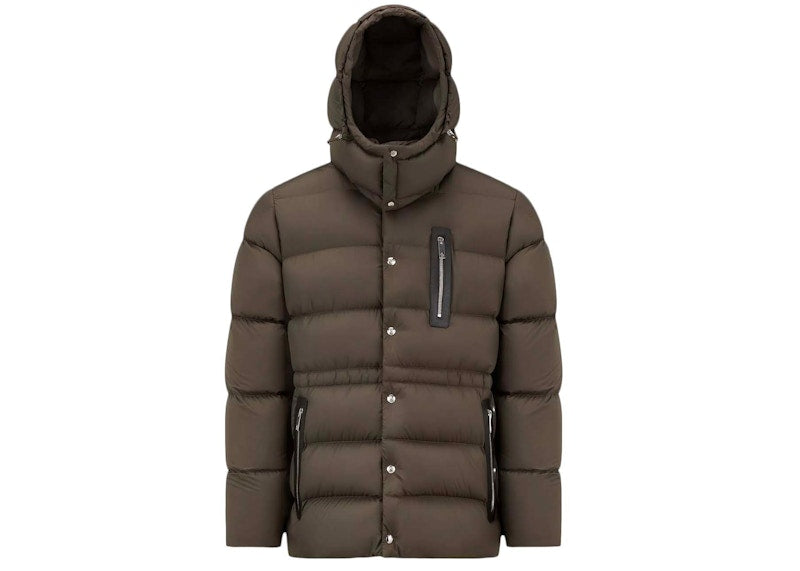 Moncler Bauges Short Down Jacket Dark Army Green