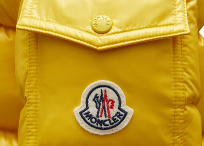 Moncler Boy's New Maya Short Down Kid's  Jacket Mustard Yellow