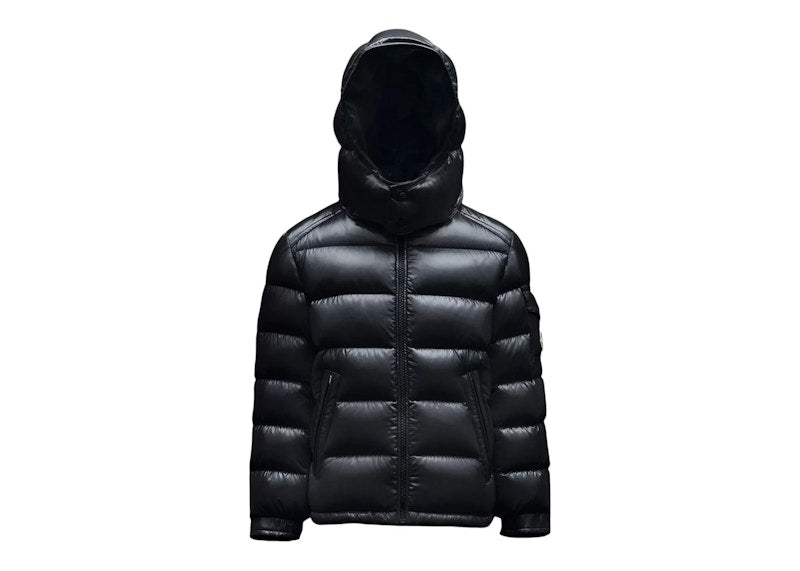 Moncler Boy's New Maya Short Down Kid's  Jacket Night Blue