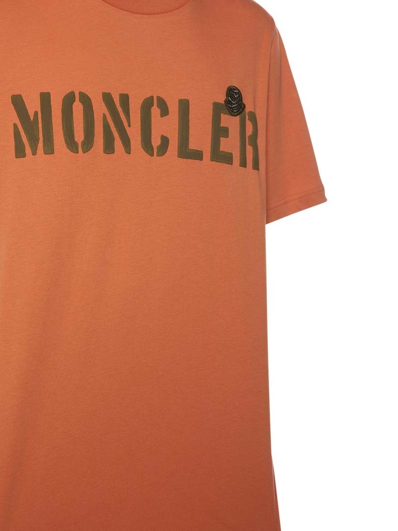 Moncler Center Logo T-Shirt Orange