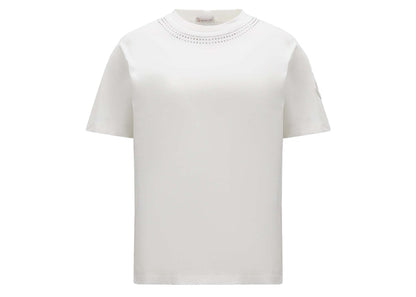 Moncler Crystal Encrusted T-Shirt White