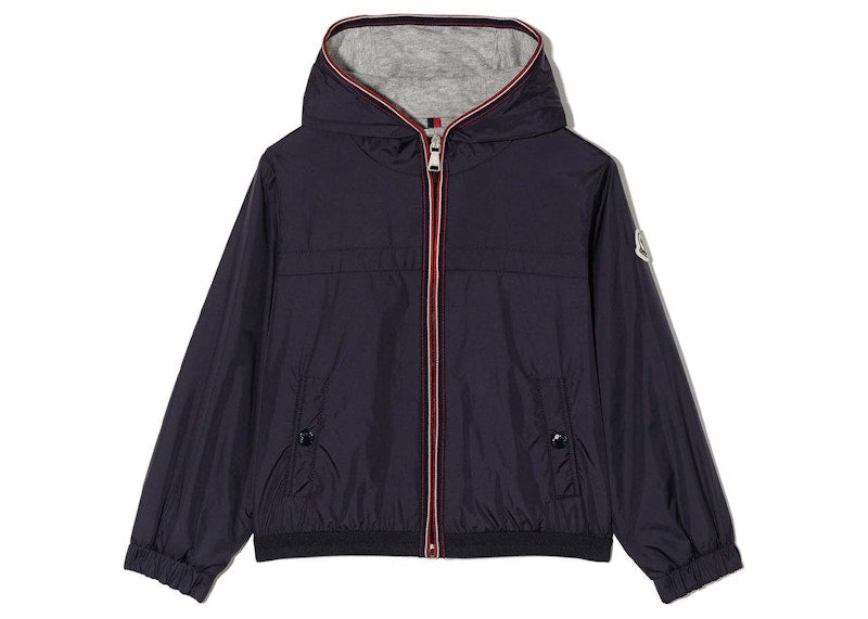 Moncler Enfant Anton Hooded Rain Jacket Navy Blue