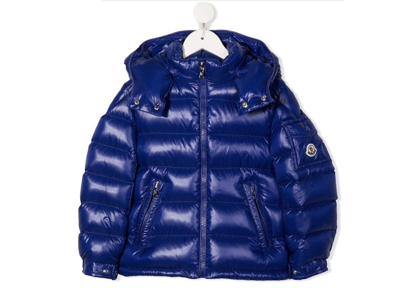 Moncler Enfant Padded Feather-Down Jacket Royal Blue