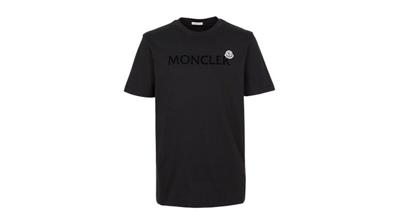 Moncler Flocked Logo T-shirt Black