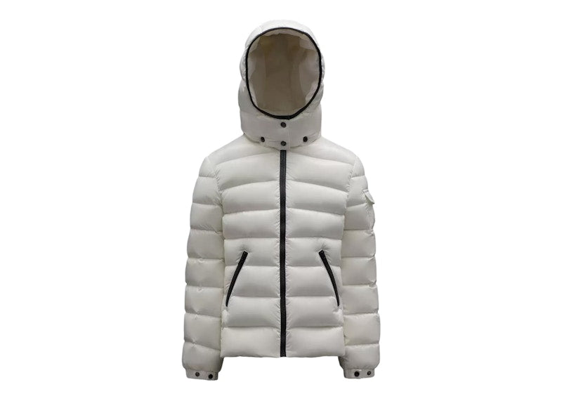 Moncler Girl's Bady Short Down Kid's Jacket Off White
