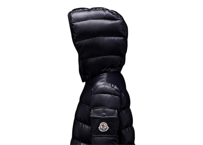 Moncler Girl's Moka Long Down Kid's Jacket Night Blue
