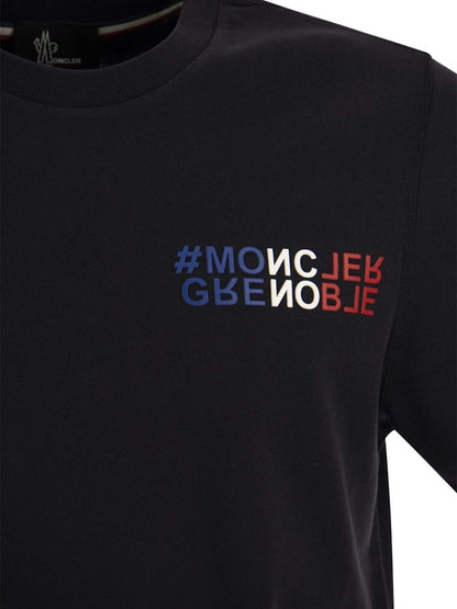 Moncler Grenoble Logo T-Shirt Navy