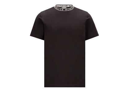 Moncler Logo Collar T-Shirt Black