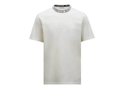 Moncler Logo Collar T-Shirt Off White