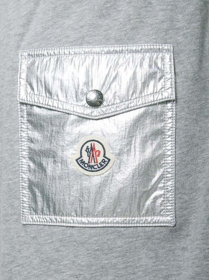 Moncler Logo Embroidered Drawstring Shorts Grey