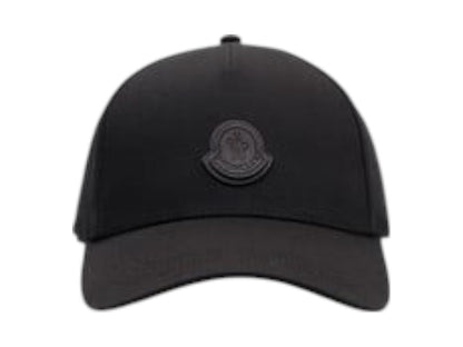 Moncler Logo Patch Baseball Cap Black
