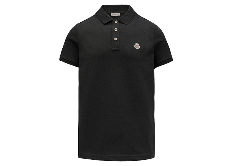 Moncler Logo Polo Shirt Black