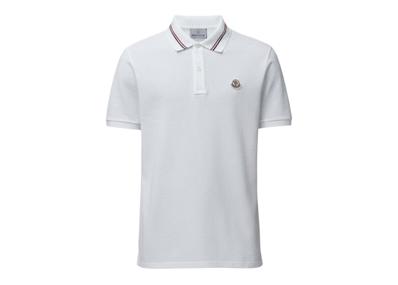 Moncler Logo Polo Shirt White