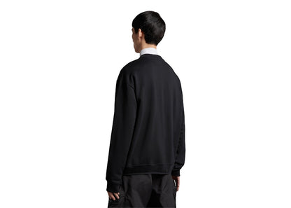 Moncler Reflective Logo Print Crewneck Sweatshirt Black/Black