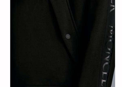 Moncler Sleeve Logo Full Zipped Hoodie Black