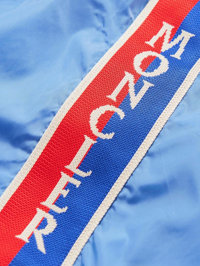 Moncler Slim Fit Striped Swimshort Blue