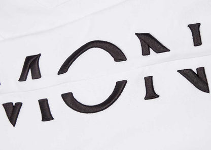Moncler Split Embroidered Logo Sweatpants White