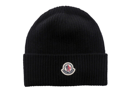 Moncler Virgin Wool And Cashmere Womens Hat Black