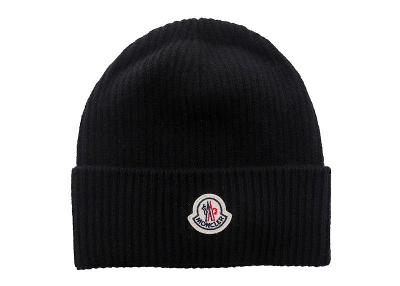 Moncler Virgin Wool And Cashmere Womens Hat Black