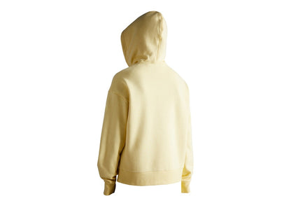 Moncler Women's Metallic Spray Effect Logo Print Hoodie Pale Yellow
