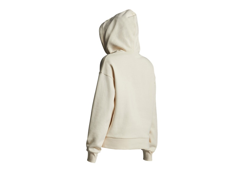 Moncler Women's Metallic Spray Effect Logo Print Hoodie Pearled Ivory